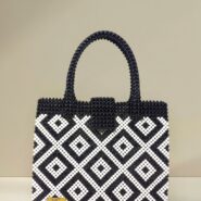 Tribal Black and white Beaded bag - IMG1-01